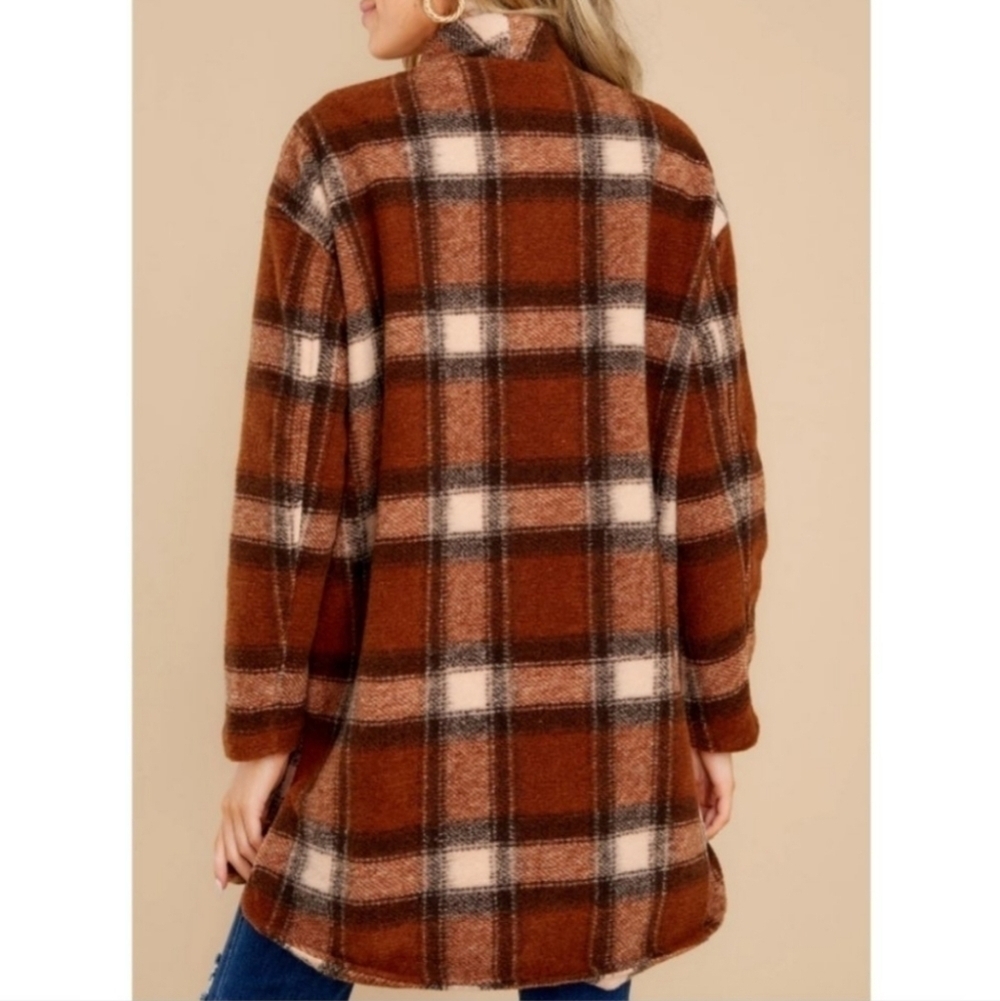 Blank NYC Plaid Cocoon Wanderer Oversized Coat Size Small - Picture 3 of 15